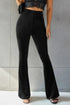 'Ruth' Ribbed High Waist Flare Pants - Celes Fashion